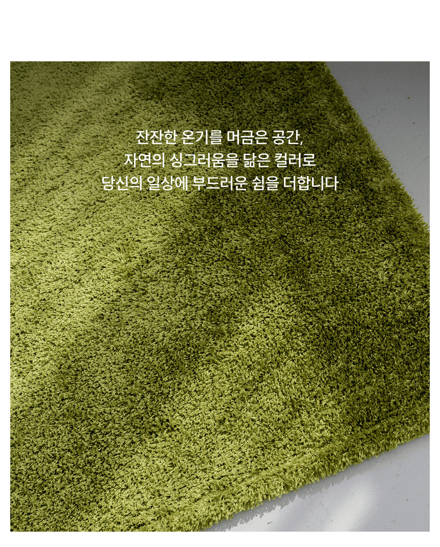 [NEW신상][무료배송] 체고케어 실렌시아 잔디 러그 인테리어 거실 카페트 사각/원형 12번째