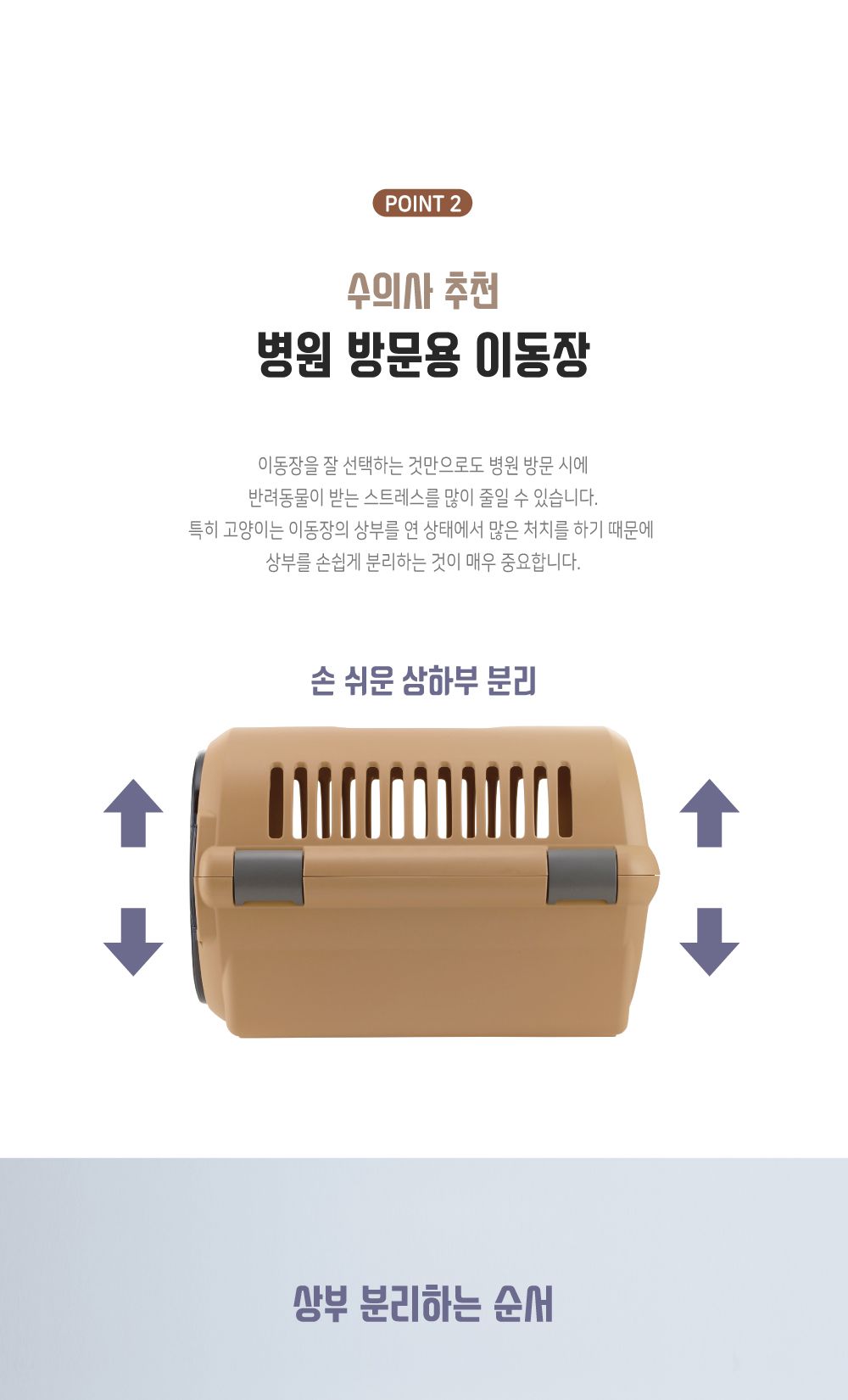 [무료배송] 릿첼 캠핑 켄넬 파인 더블도어 밀크화이트/미스티블루/카멜브라운 S/M 4번째