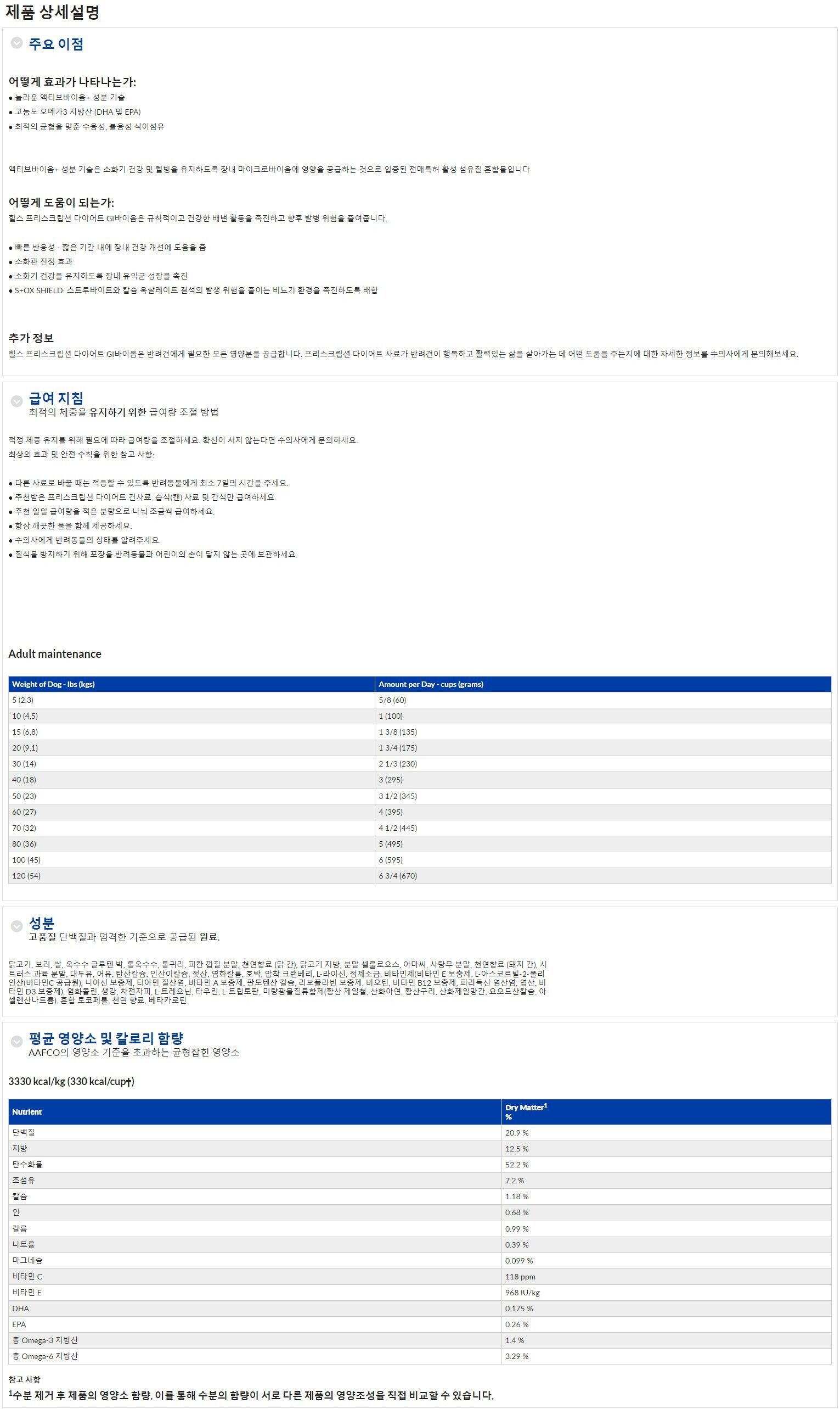 [무료배송] 힐스 독 GI 바이옴 스몰바이트 1.5kg  1번째
