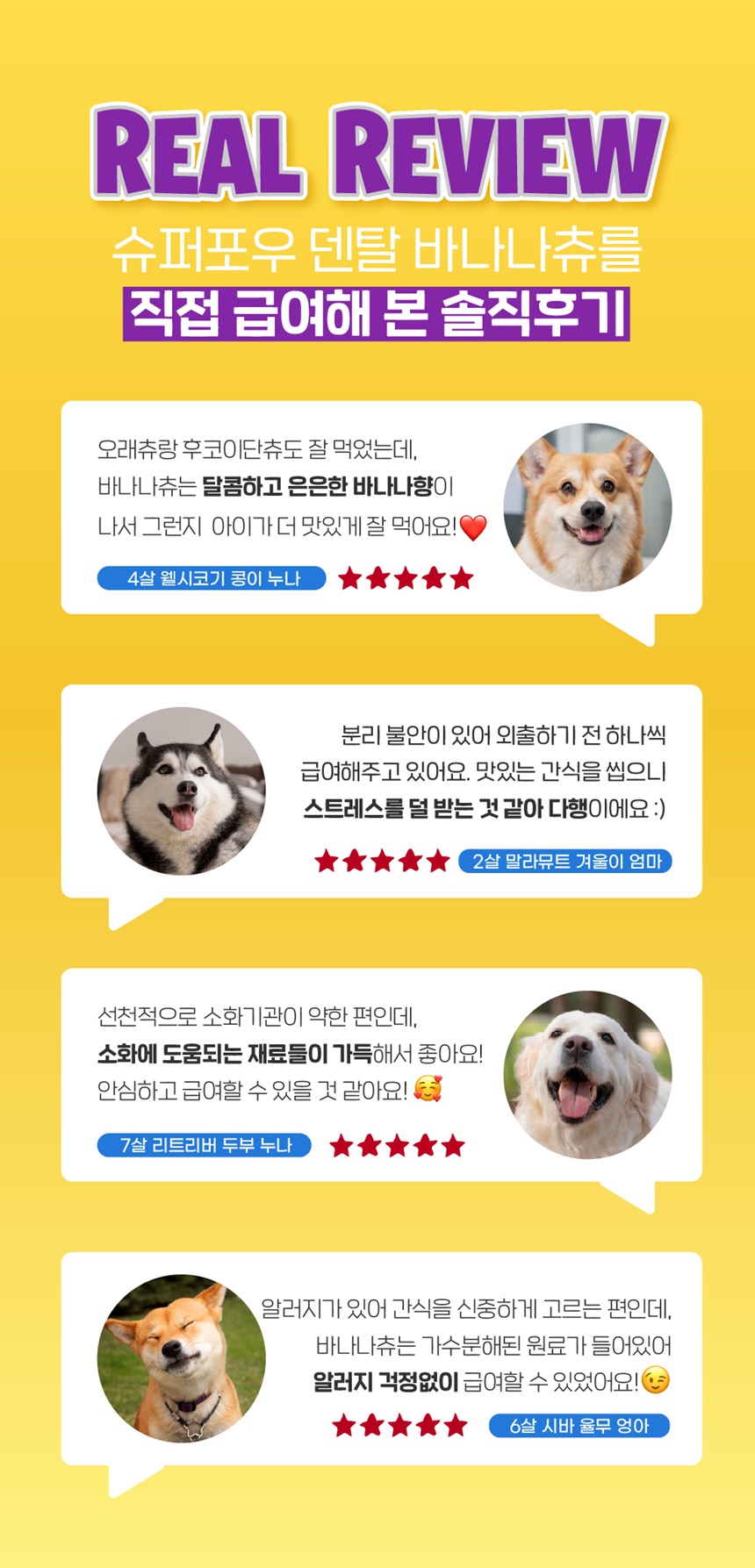 [무료배송] 슈퍼포우 독 덴탈 바나나츄 XS-L 3번째