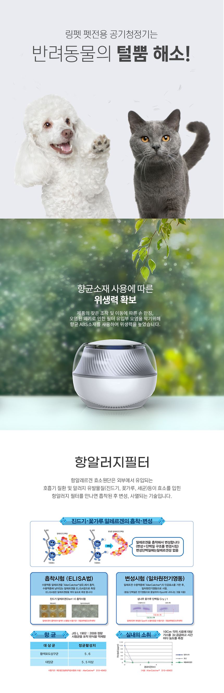 [무료배송] 링펫 펫 공기청정기 화이트 3번째