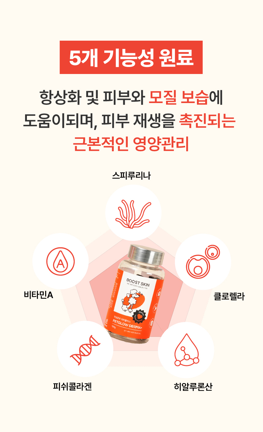 [체험단] [무료배송] 펫글로우 독 더마플러스 피부 면역 영양제 100g 22번째