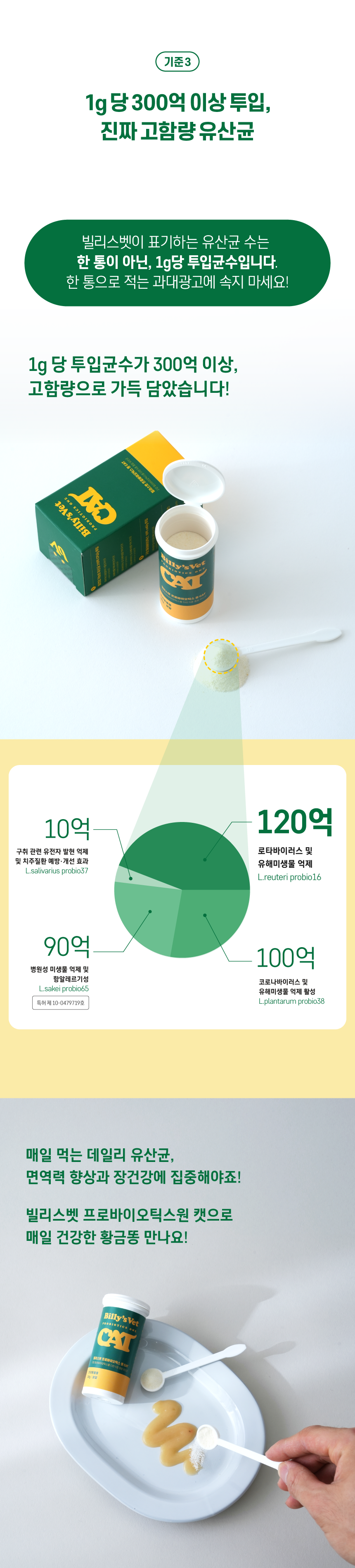 [무료배송] 빌리스벳 프로바이오틱스 원 캣 30g 7번째