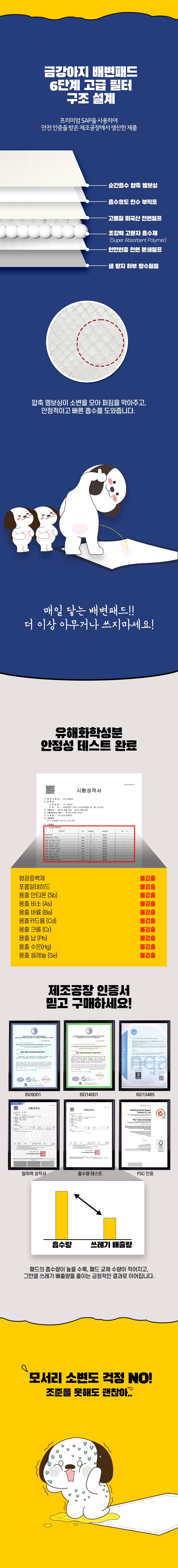 금강아지 배변패드 슈퍼 50매 4번째