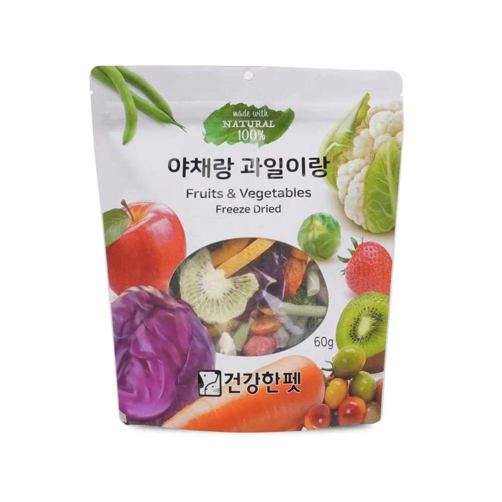 건강한펫 동결건조 야채랑 과일이랑 60g