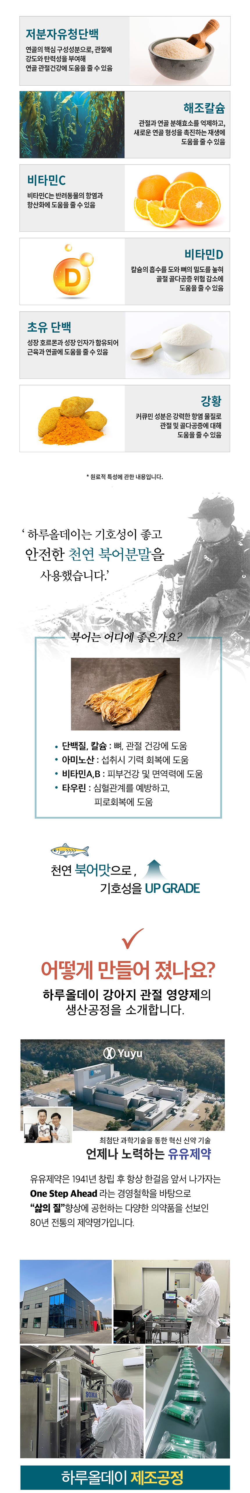 유유제약 하루올데이 강아지 관절 영양제 반려견 애견 슬개골 글루코사민 카제로템 2g x 30p 7번째
