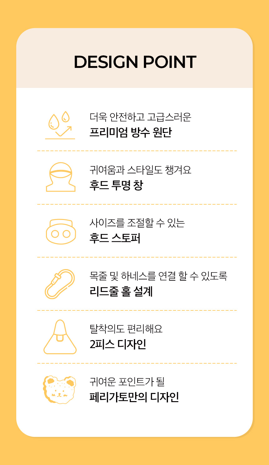 [무료배송] 페리가토 강아지 판초 레인코트 4번째