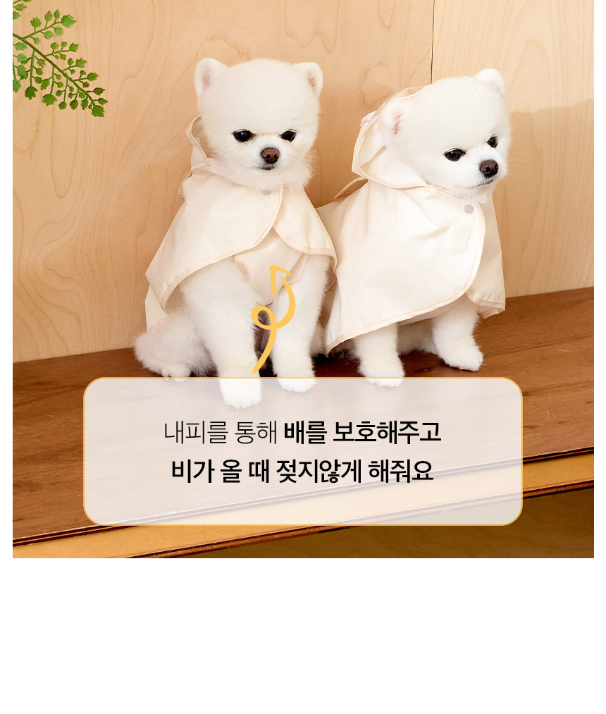 [무료배송] 페리가토 강아지 판초 레인코트 14번째