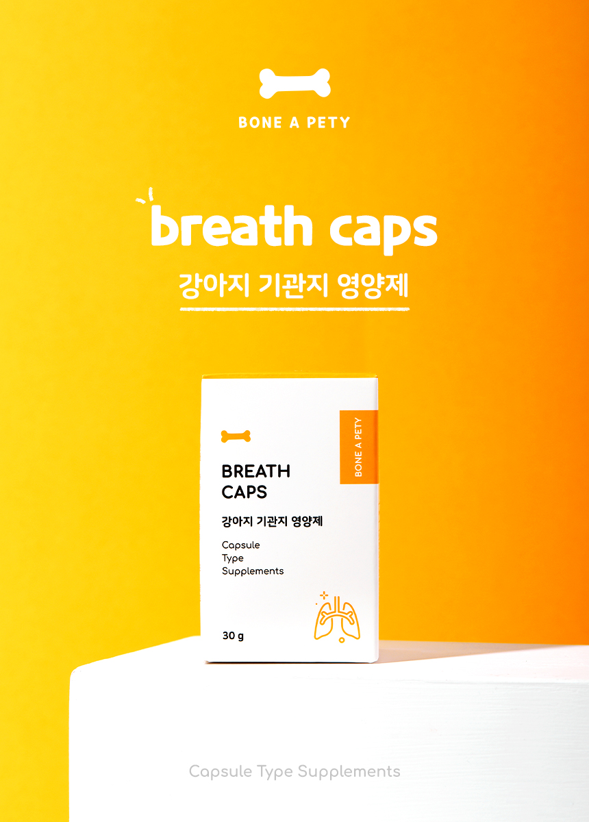[무료배송] 본아페티 브레스캡스 강아지 기관지 영양제 애견 호흡기 영양제 노령견 기침 60정 6번째