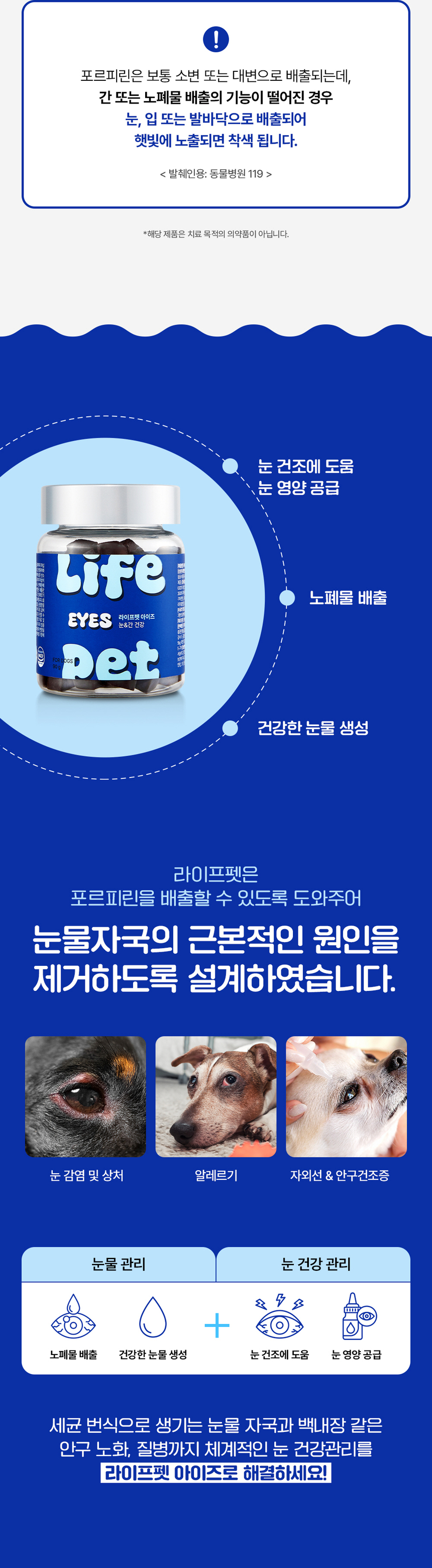 [무료배송] [1+1] 라이프펫 강아지 눈물영양제 아이즈 90g 12번째