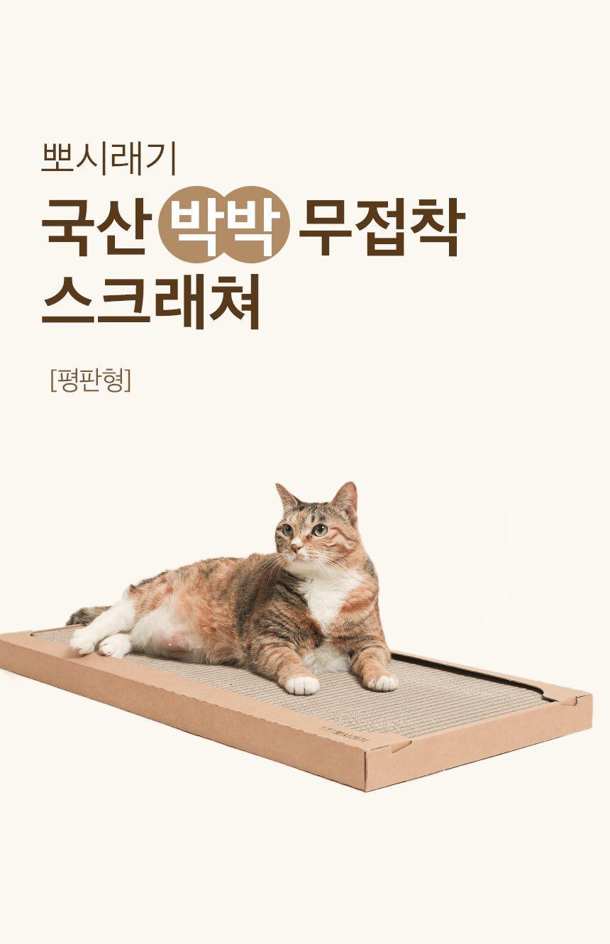 [무료배송] 뽀시래기 국산 박박 무접착 스크래쳐 평판형 3번째