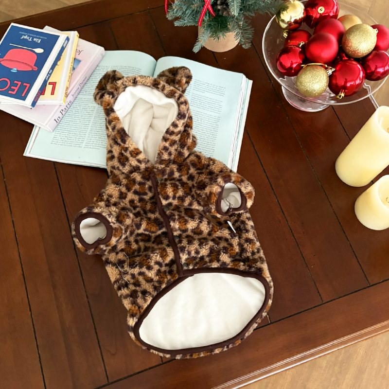 [NEW신상][무료배송] 해피댕댕 호피자켓 2종 (브라운,아이보리) S-2XL 9번째