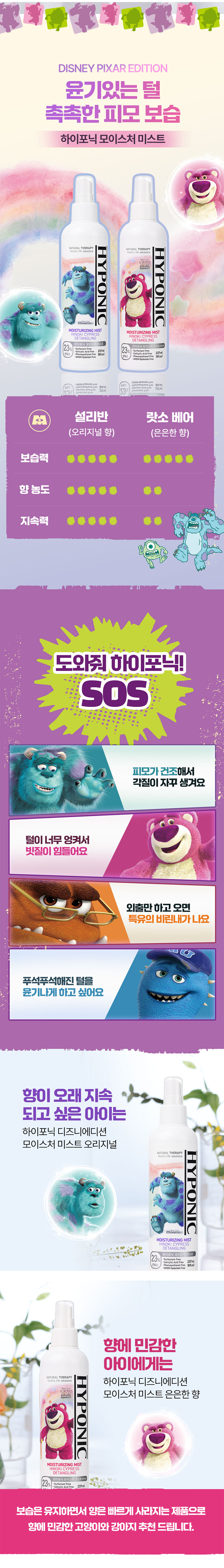 [NEW신상][무료배송] 하이포닉 디즈니에디션 모이스처 미스트 오리지널 237ml 1번째