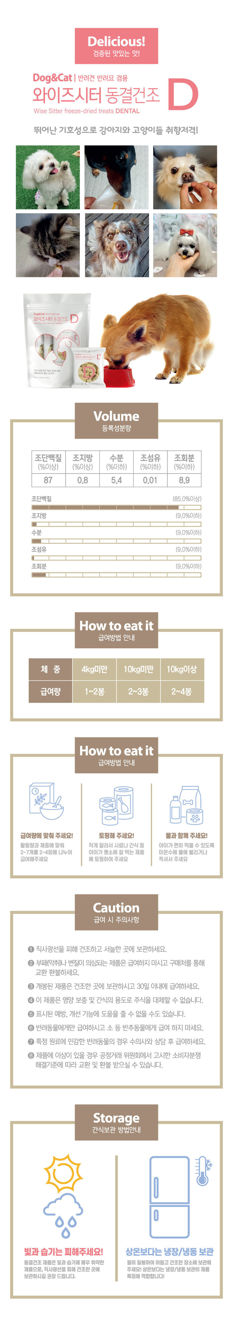 [무료배송] 와이즈시터 동결건조 영양간식 장/관절/눈/구강/건강 10번째