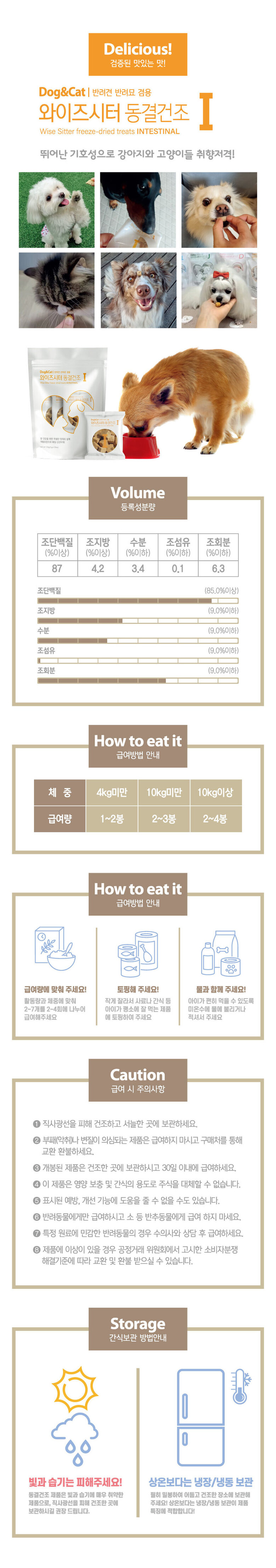 [무료배송] 와이즈시터 동결건조 영양간식 장/관절/눈/구강/건강 4번째