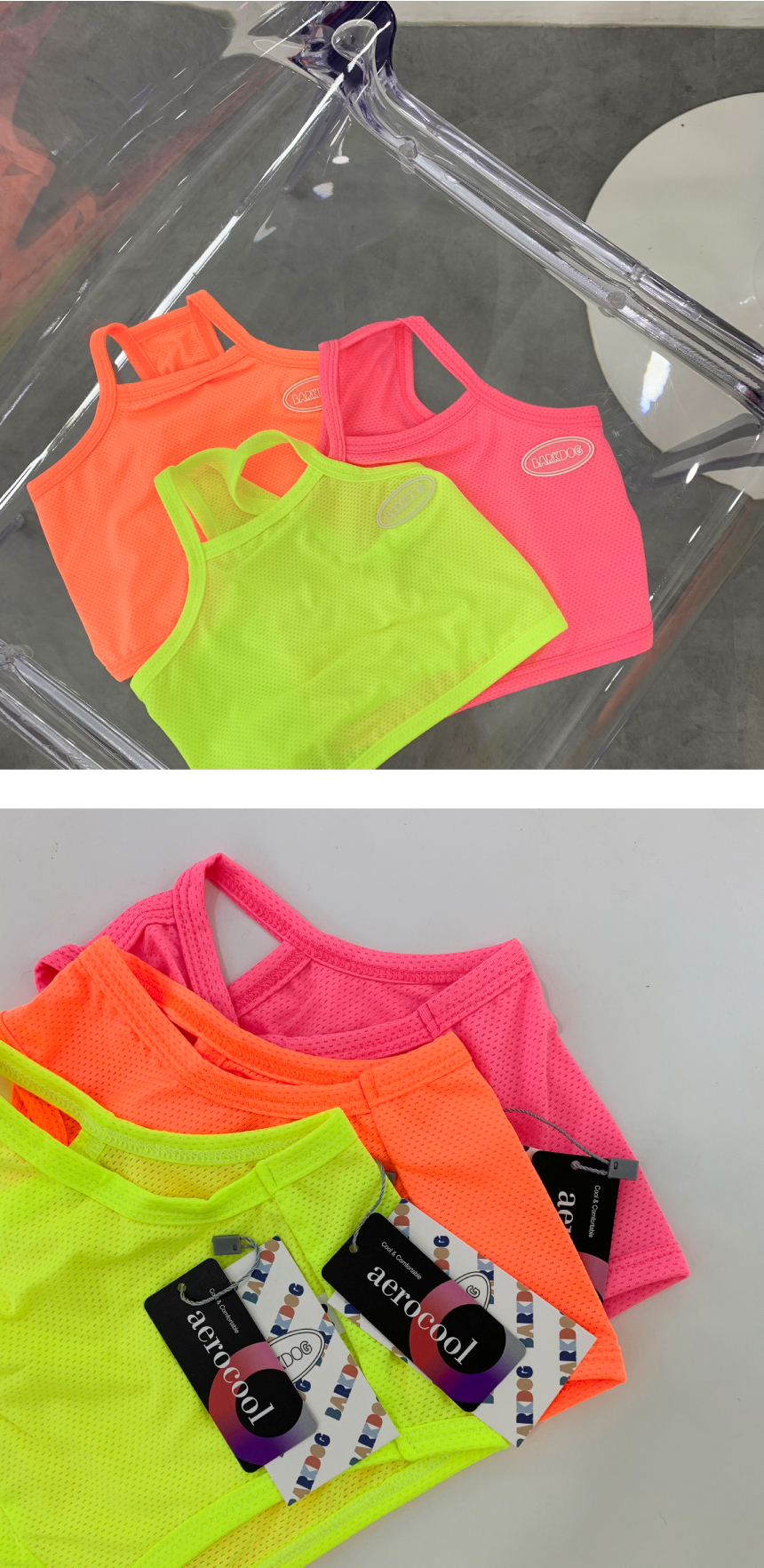 [무료배송] 바크독 기능성 형광 쿨 크롭티 3color M-6XL 10번째