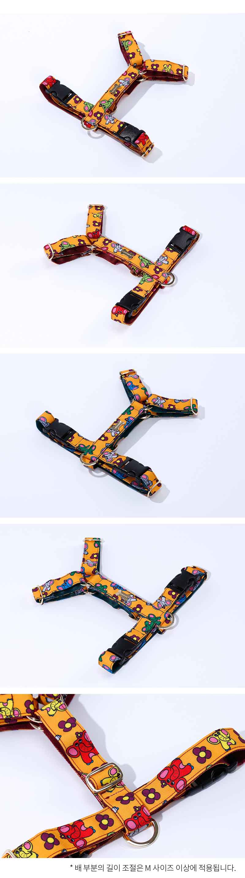 [무료배송] 노라독 리틀포포 H형 하네스 버건디/딥그린 XS-L 5번째