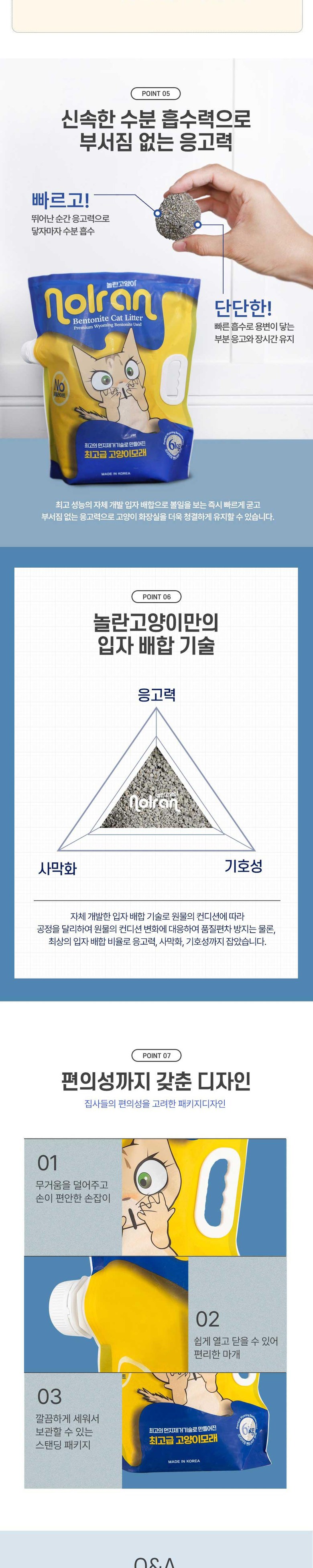 [무료배송] [2개]놀란고양이 벤토나이트 모래 6kg 5번째