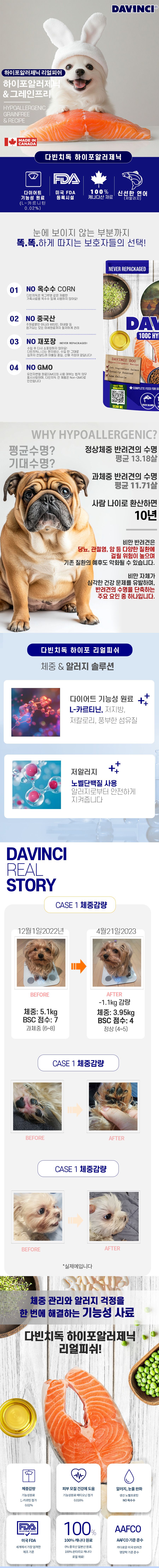 [NEW신상]다빈치독 하이포알러제닉 리얼피쉬 1.5kg 4번째