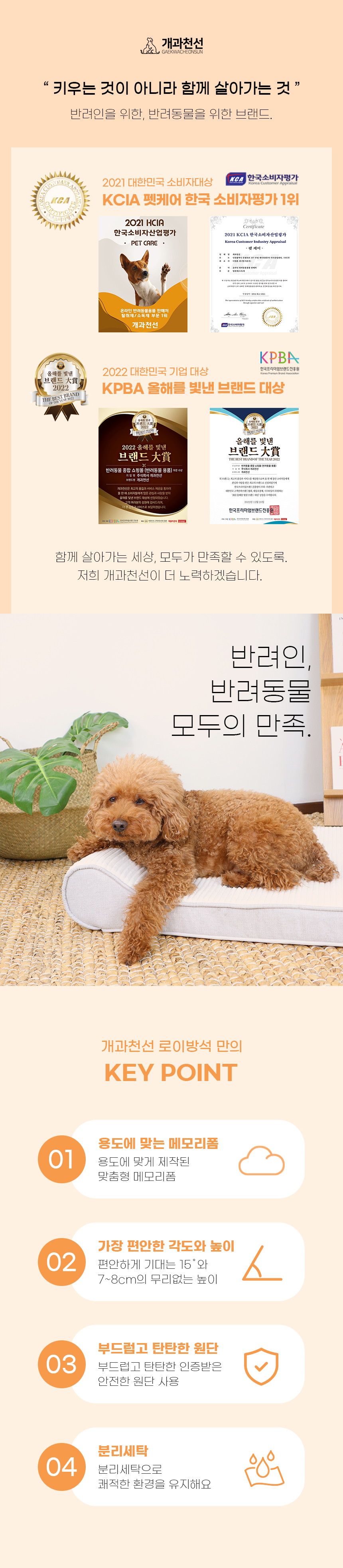 [NEW신상][무료배송] 개과천선 로이 반려동물 방석 (아이보리/다크그레이) 2번째
