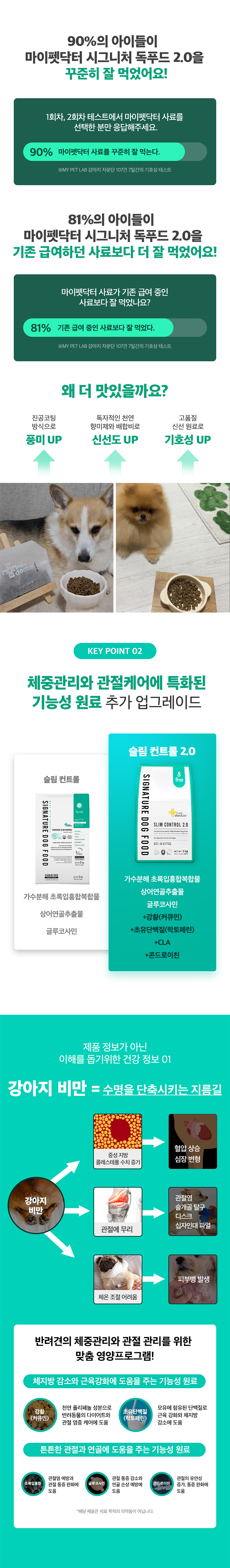 [무료배송] 마이펫닥터 독 시그니처2.0 슬리밍 컨트롤 2kg 1번째