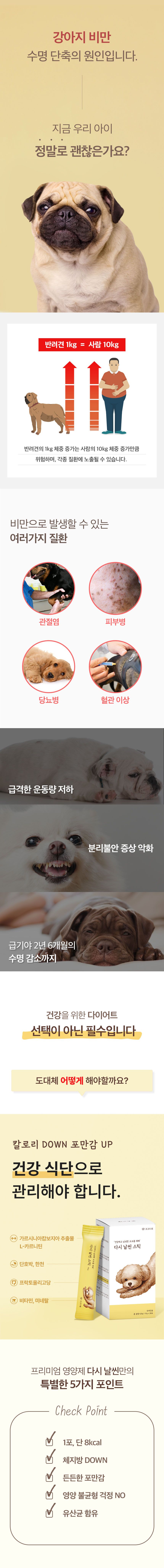 [무료배송] 코코다움 독 다이어트 영양 다시 날씬 스틱 15g*28p 9번째