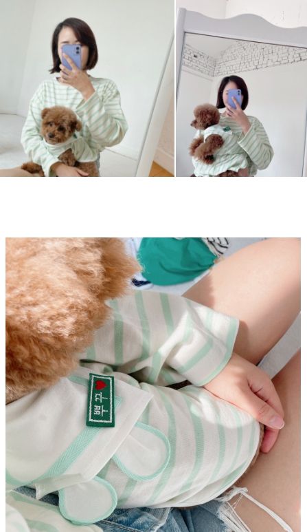 [무료배송] 찰리롤리 조이 세일러 티셔츠 커플룩 민트/옐로우/네이비/핑크 S-2XL 13번째