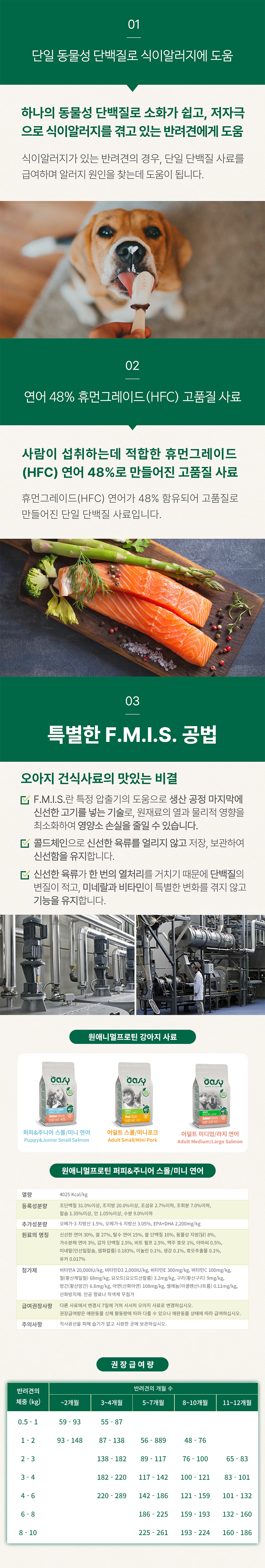 [체험단] 오아지 독 원애니멀프로틴 퍼피&주니어 스몰/미니 연어 40g 4번째 상세 이미지