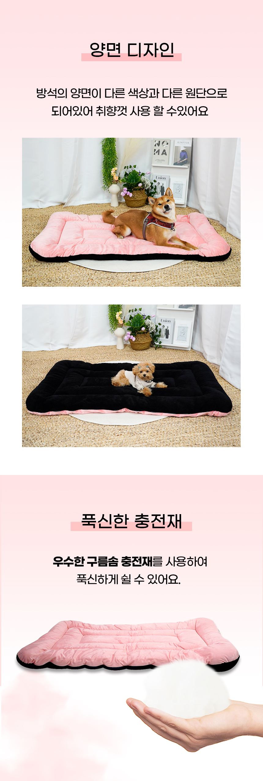 [NEW신상][무료배송] 개과천선 듀오 스왑 방석 블랙 핑크 7번째
