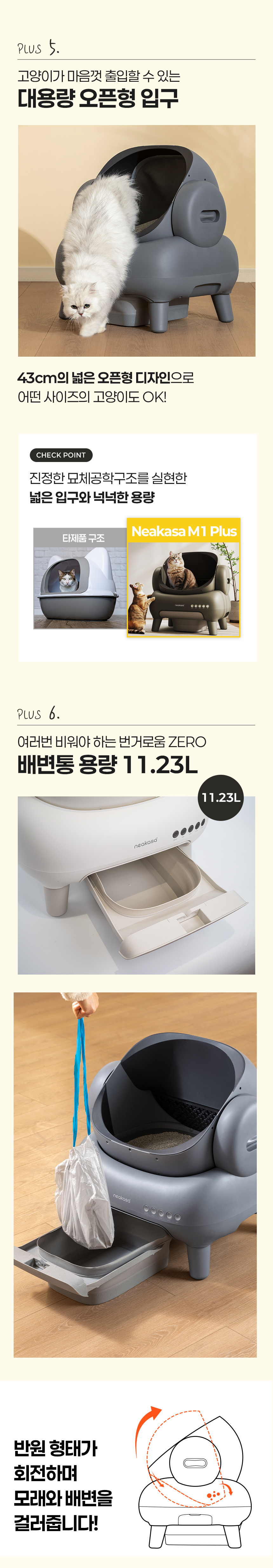 [NEW신상][무료배송] 페테토 Neakasa 오픈형 자동 화장실 M1 Plus (어플연동) 6번째