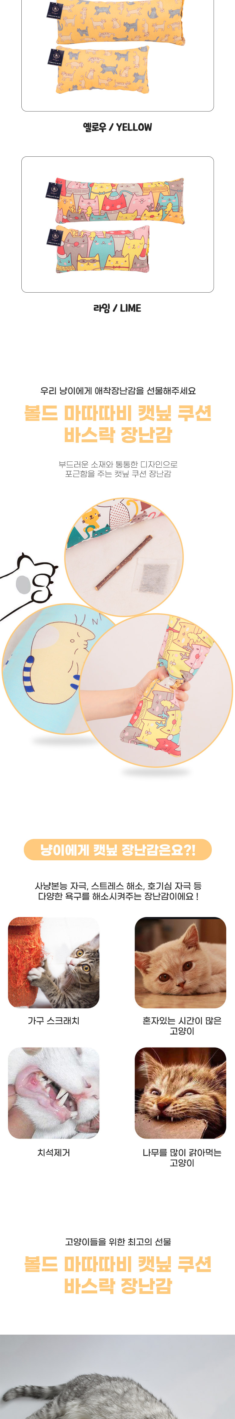 [무료배송] 딩동펫 고양이 볼드 마따따비 캣닢 쿠션 바스락 장난감 2번째