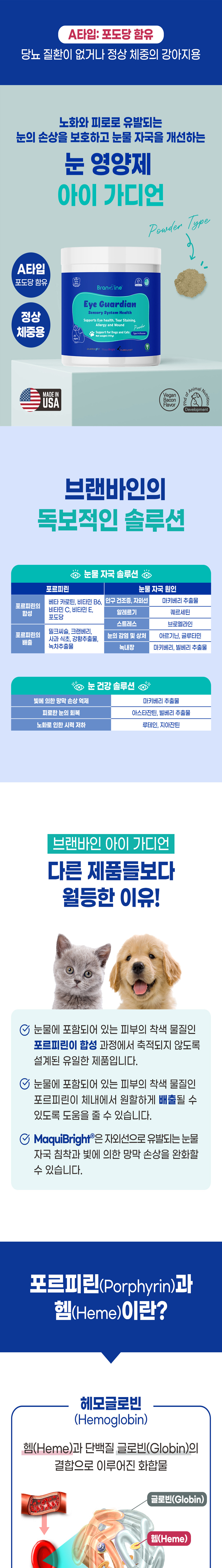 [무료배송] 브랜바인 독 아이가디언 눈영양제 A타입 90일분 3번째