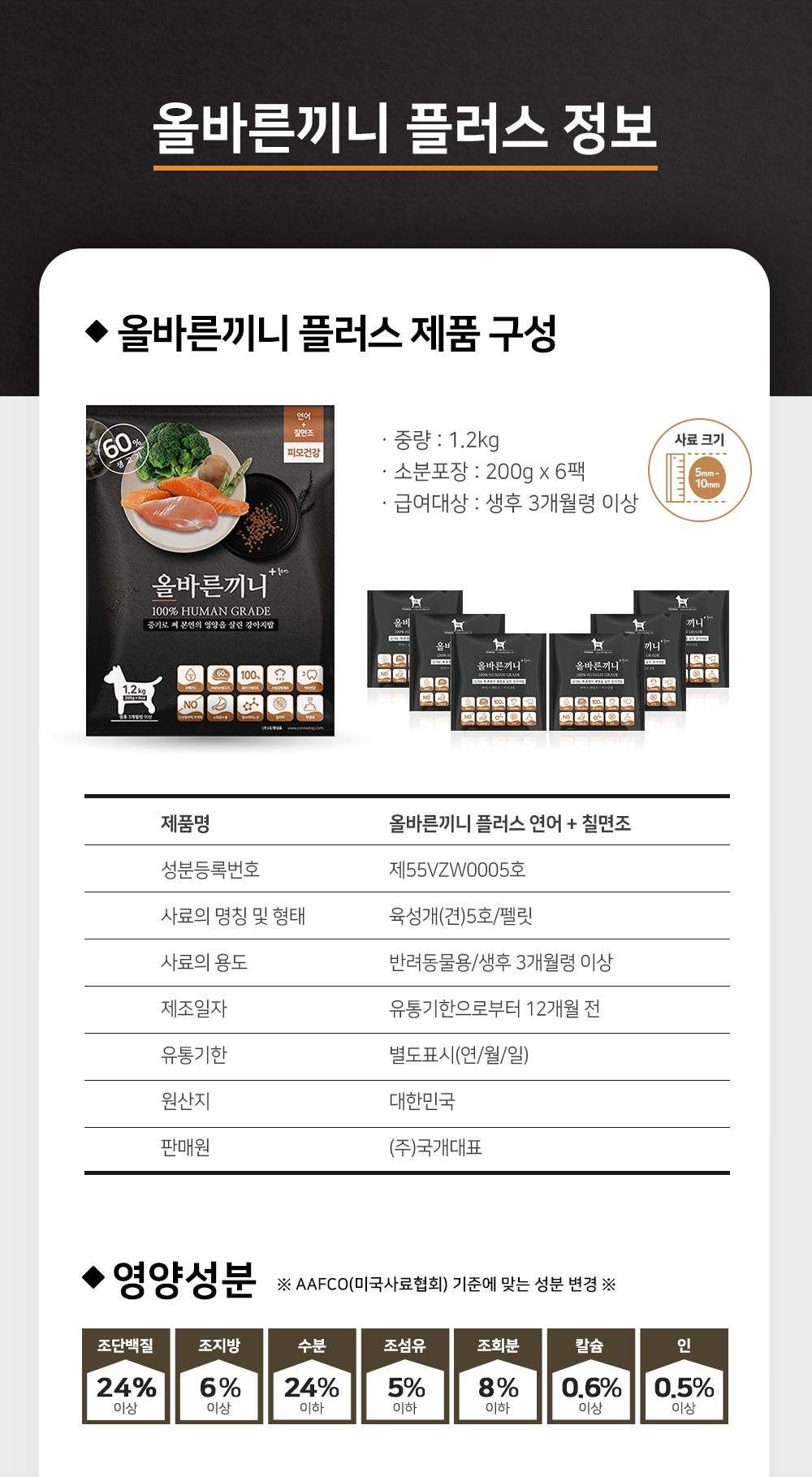 올바른끼니 독 플러스 연어&칠면조 피모건강 1.2kg 23번째