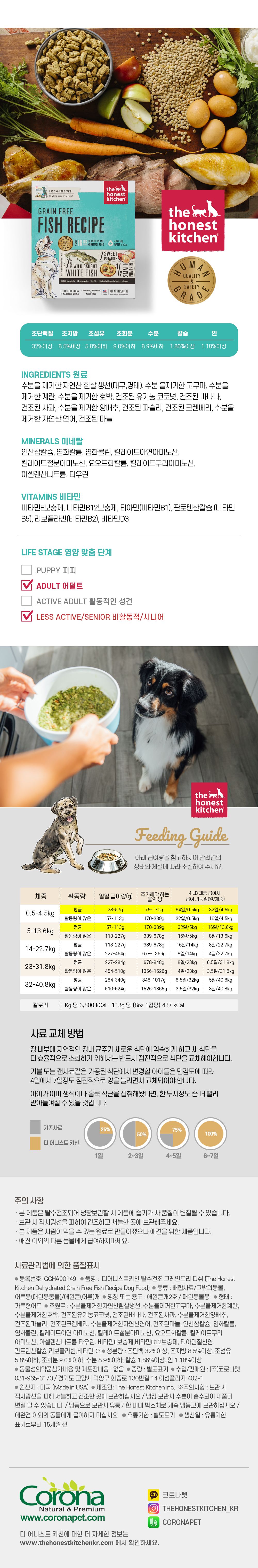 디어니스트키친 독 그레인프리 피쉬 1.81kg 4번째