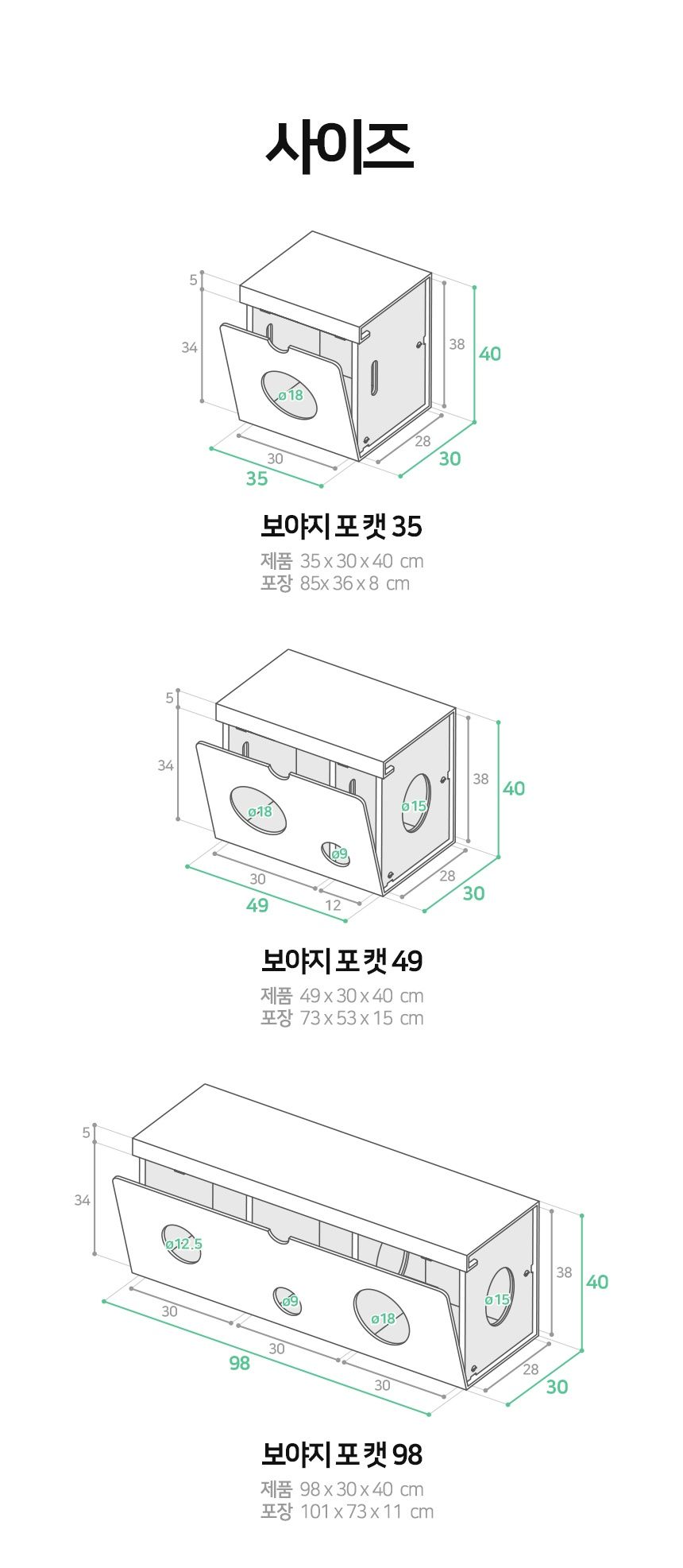 [체험단] [무료배송] 페이퍼팝 캣 보야지 for cat 종이집 숨숨집 하우스 트렁크35 크라프트 무코팅 15번째