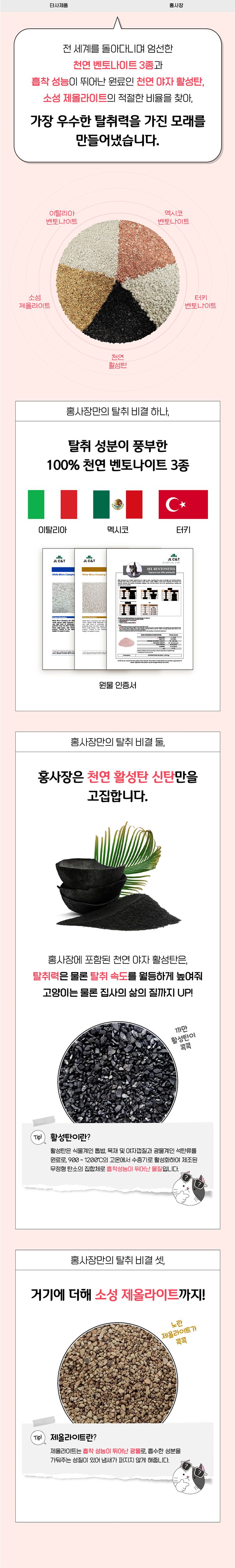 [2개] 홍사장 캣 벤토나이트 모래 6kg 3번째