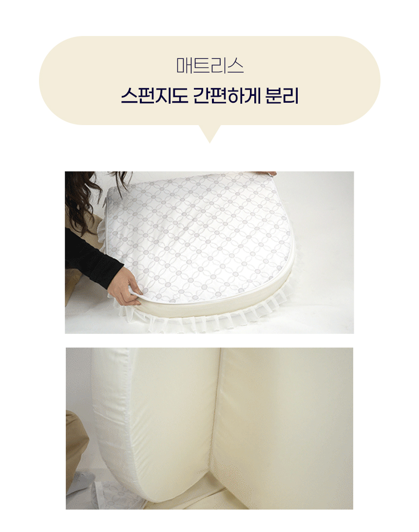 [NEW신상][무료배송] 개과천선 쉐입 침대 방석 베개&이불 세트 (플라워 핑크/플라워 블루) 21번째