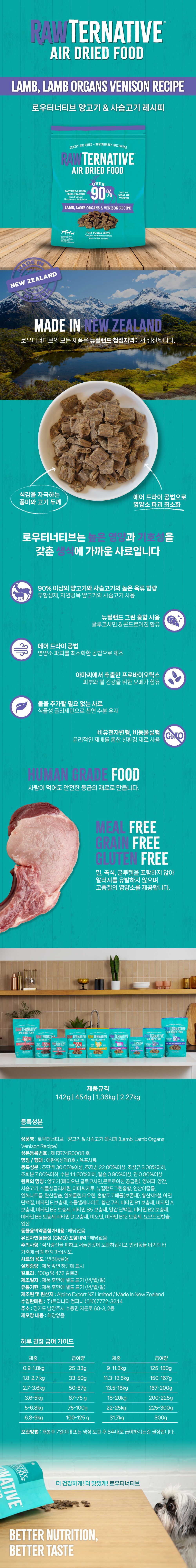 [체험단] 로우터너티브 독 양&사슴 10g 1번째
