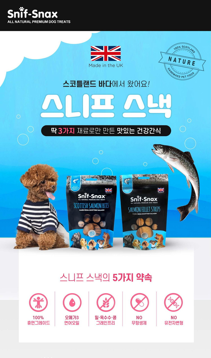 [무료배송] 스니프 스낵 스코티쉬 살몬 100g 2종 1번째