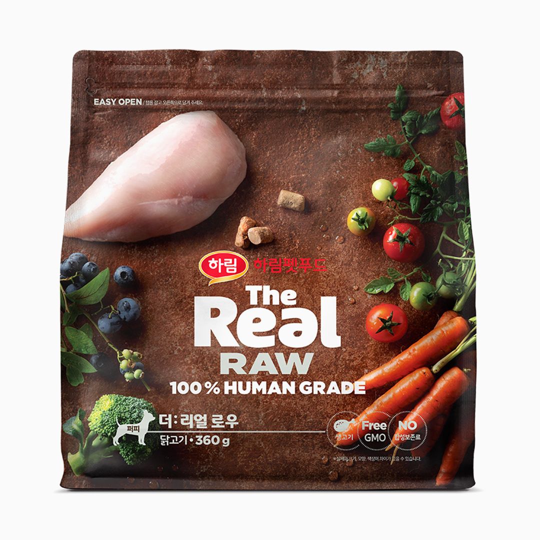 더리얼 독 로우 닭고기 퍼피 제품