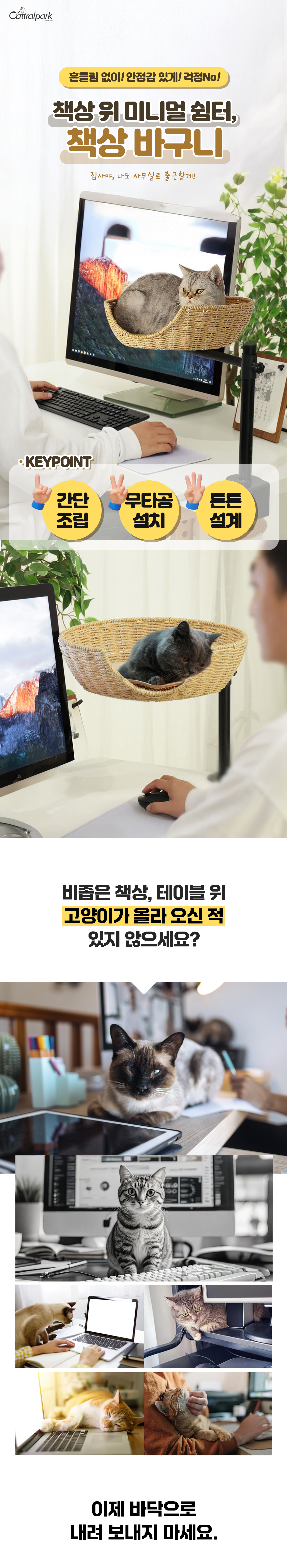 [NEW신상][무료배송] 캣트럴파크 책상 바구니 1번째
