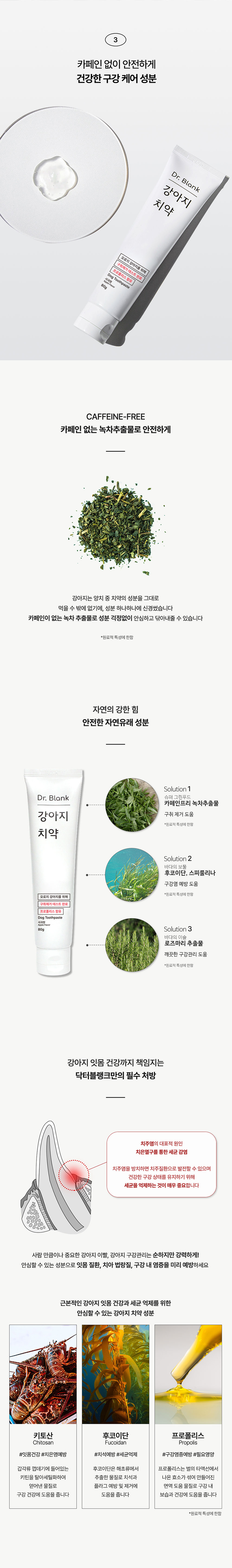 [무료배송] 닥터블랭크 독 치약 사과맛 80g 5번째