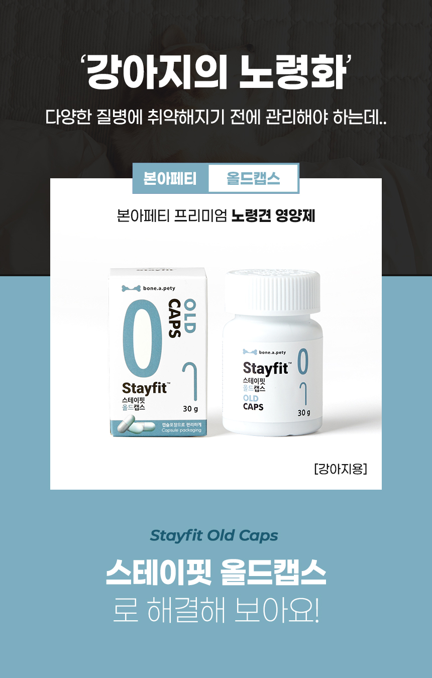 [무료배송] 본아페티 올드캡스 강아지 영양제 소화불량 빈혈 노령견 애견 노견 영양제 60정 5번째