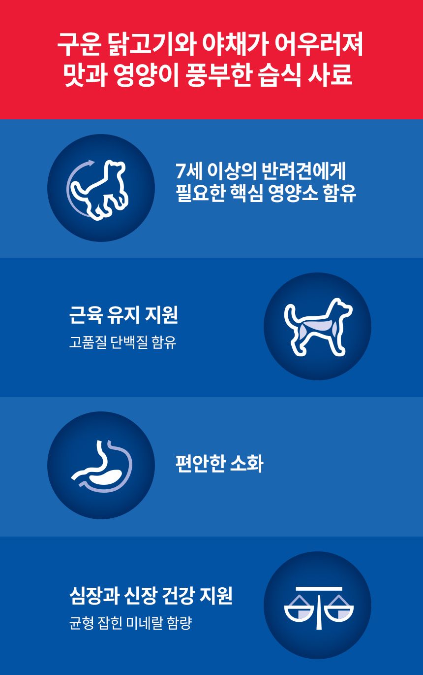 [심쿵펫페어][3+1] 힐스 독  어덜트7+ 헬씨 퀴진 치킨 스튜 354g 1번째