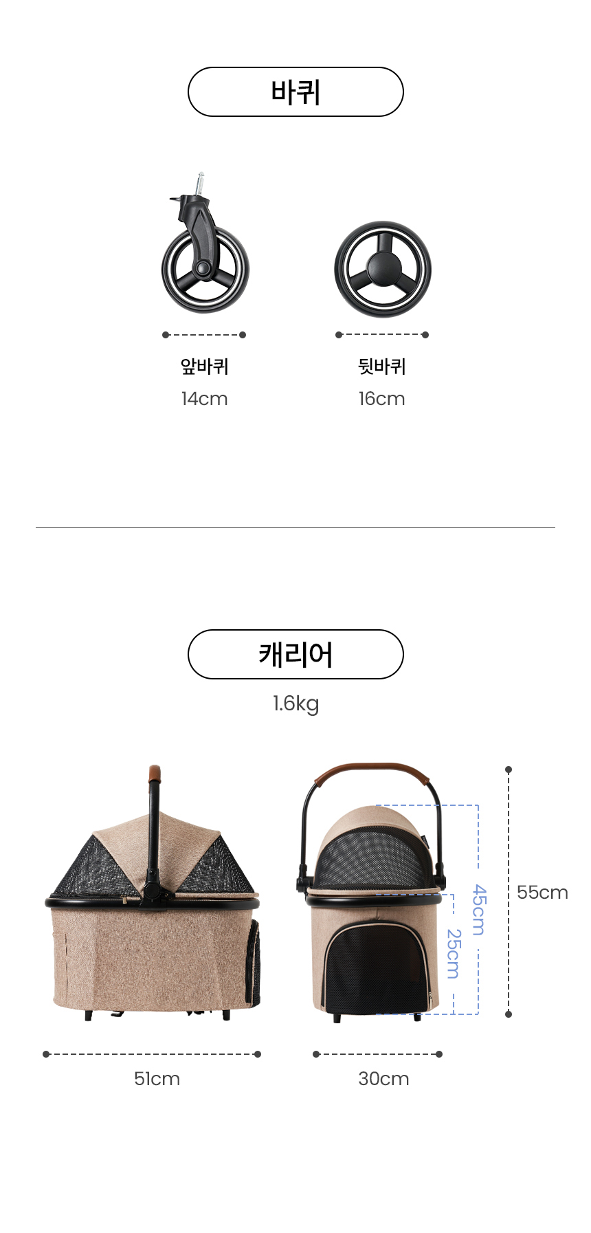 [무료배송] 리카리카 포웨이 초경량 분리형 유모차 3종 18번째