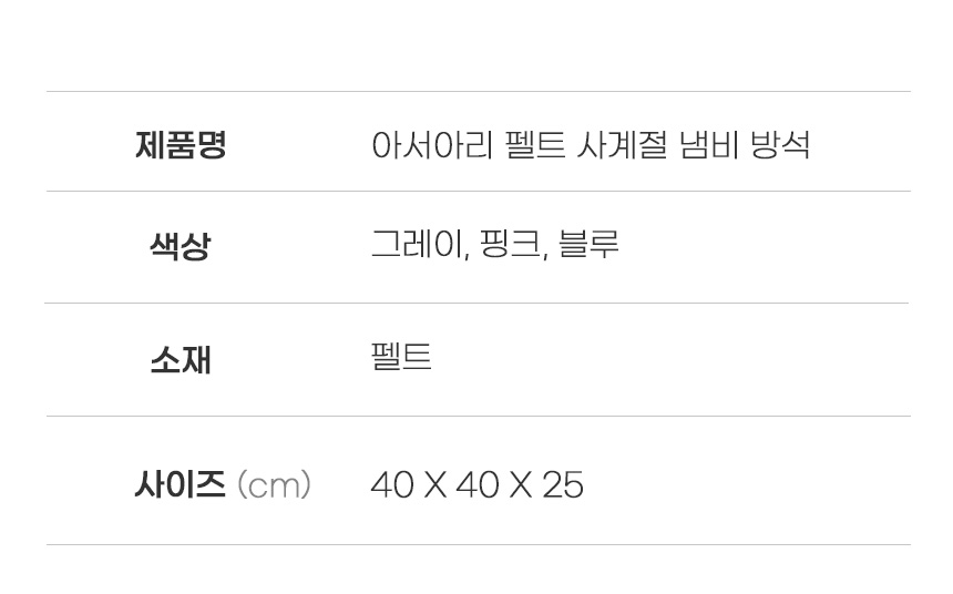 [무료배송] 아서아리 고양이 강아지 냄비 펠트 방석 쿠션 하우스 19번째