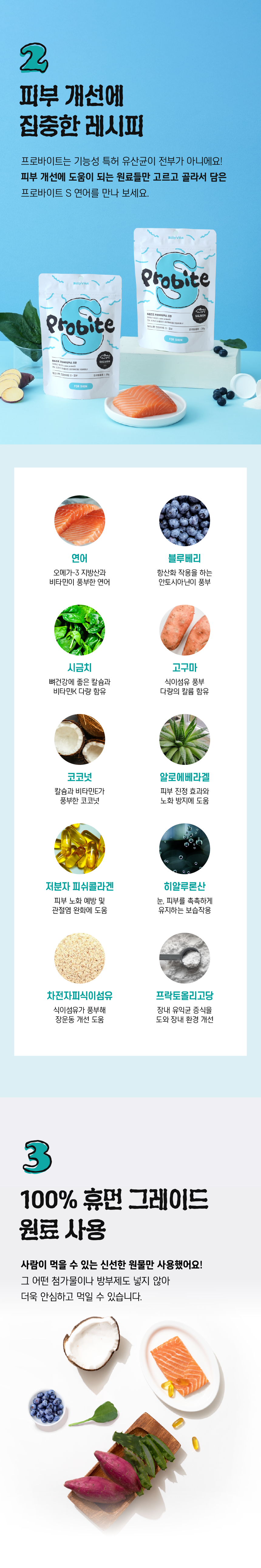 [무료배송] 빌리스벳 피부개선 프로바이트 S 연어 30g 4번째