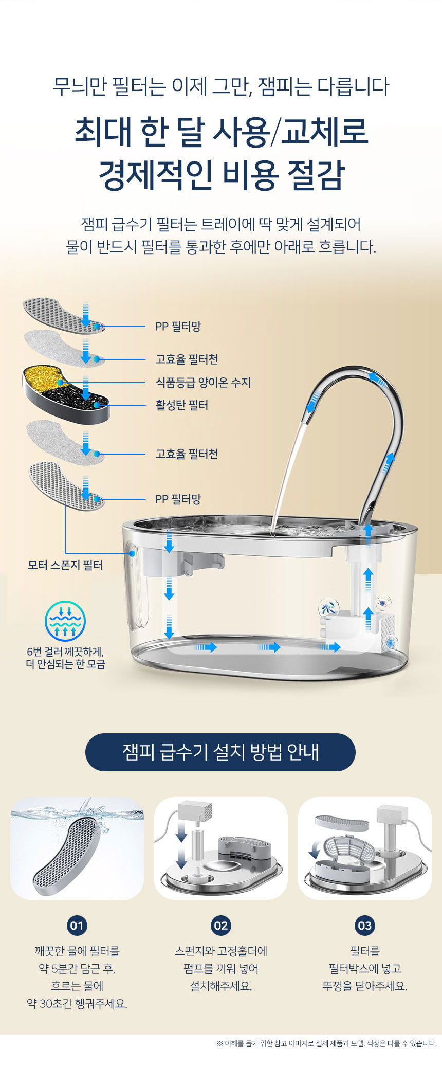 [NEW신상][무료배송] 잼피 반려동물 스테인리스 3리터 자동정수기 JP-WD101 10번째