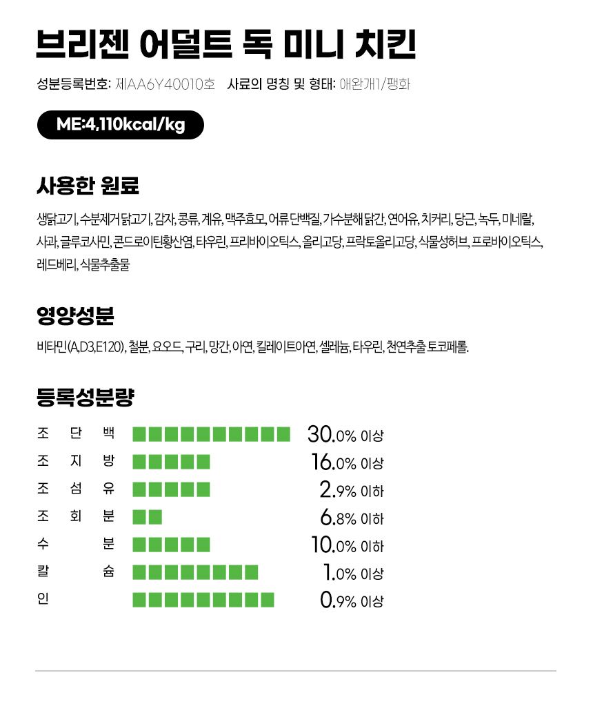 [창고대방출] 브리젠 독 어덜트 연어 1.7kg 31번째