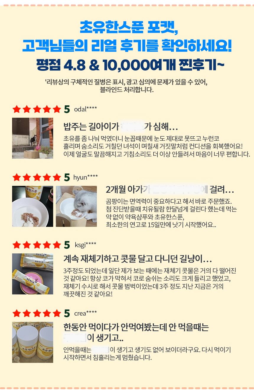  38.5 캣 초유한스푼 스틱형 면역영양제 120g 6번째